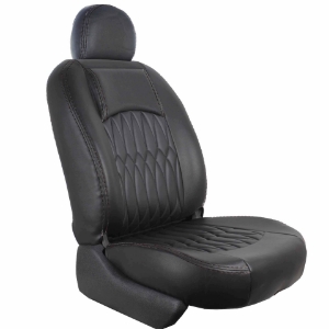 تصویر  روکش صندلی تیبا 2 و کوئیک چرم مصنوعی طرح پورشه جلوه مدل ribbon